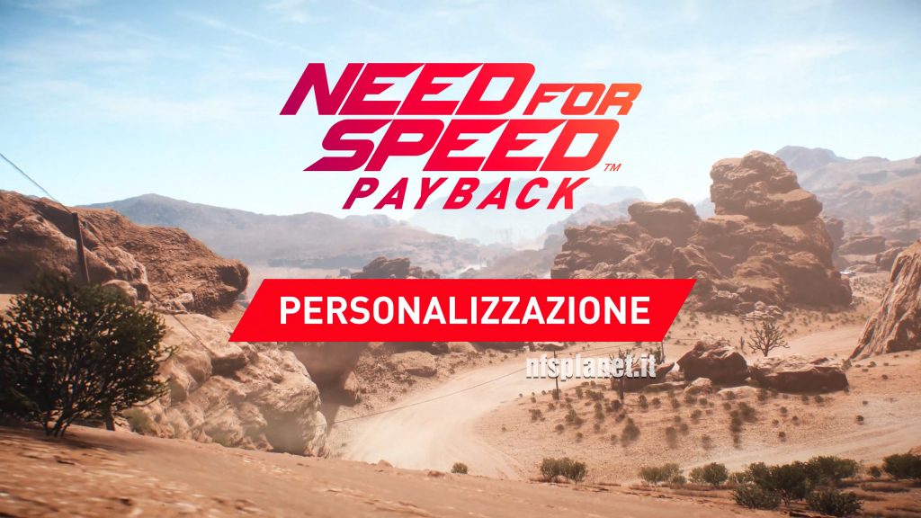 Need for Speed Payback - Personalizzazione